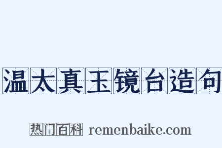 温太真玉镜台造句是什么意思的图片